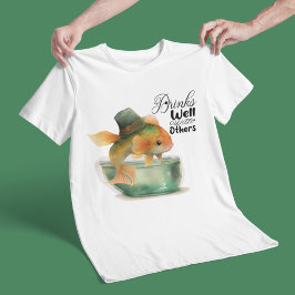 St Patrick Goldfish Funny Drink goed bij anderen T-shirt