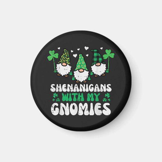 St. Patrick-grappspelen met Gnomies Dwergen Magneet (Voorkant)