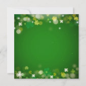 St Patrick Groen Goud Feest Flyer Uitnodiging (Achterkant)