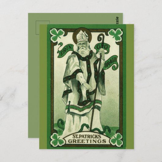  St Patrick Groeten Briefkaart (Voorkant / Achterkant)