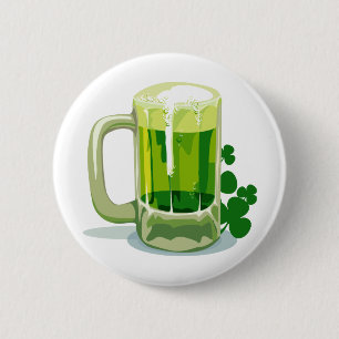 St. Patrick het Groene Bier van de Dag Ronde Button 5,7 Cm