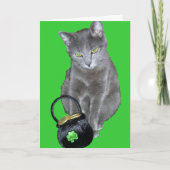 St. Patrick het katjeskaart van de Dag Kaart (Voorkant)