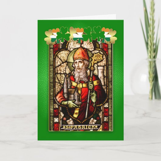 St.Patrick het Venster en Gebed F van het Glas in Kaart (Voorkant)