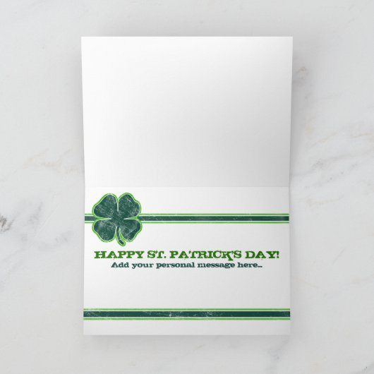 St. Patrick het Wenskaart van de Klaver 2017 van Kaart (Binnen)