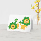 St Patrick het wenskaart van de Leeuwen van de Kaart (Gele Bloem)