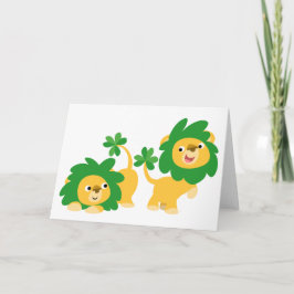 St Patrick het wenskaart van de Leeuwen van de Kaart