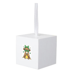 St Patrick Highland Koe Pot van Goud Vintage Kunst Decoratie