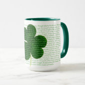 St. Patrick Hymn The Deer's Cry Shamrock Poem Mok (Voorkant rechts)