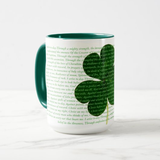 St. Patrick Hymn The Deer's Cry Shamrock Poem Mok (Voorkant links)