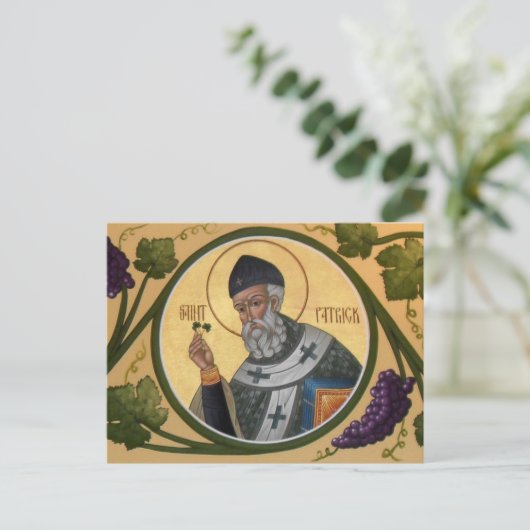 St. Patrick Icon Prayer Card Briefkaart (Staand voorkant)