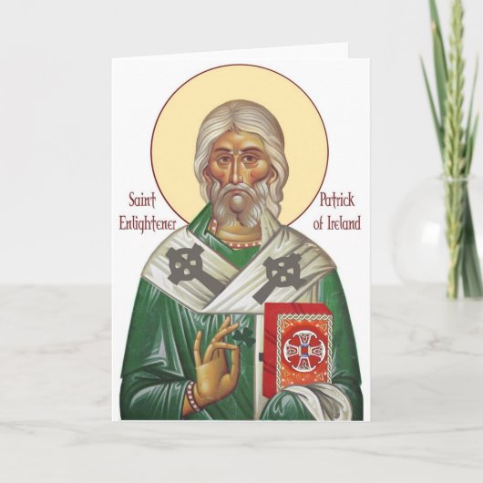  St. Patrick Icon Wenskaart Kaart (Voorkant)