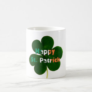 St. Patrick Ierse vlag kleuren typografie Shamrock Koffiemok