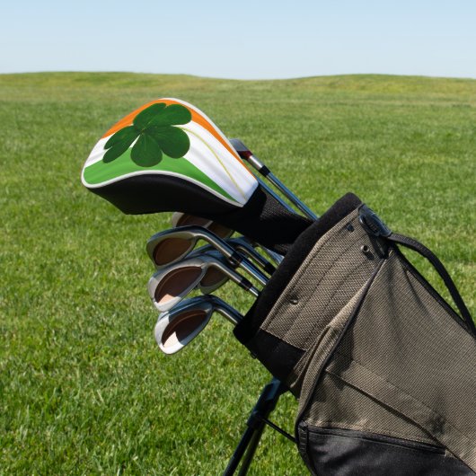 St. Patrick Ireland Shamrock Clover Irish Flag Golfheadcover (Insitu)