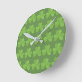 St. Patrick Ireland Shamrock Irish Clover Pattern Ronde Klok (Hoek)