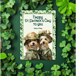 St. Patrick Irish Belles Duo Dog Feestdagenkaart