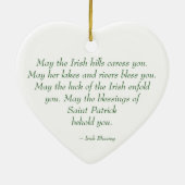St. Patrick Irish Blessing Heart Ornament (Achterkant)