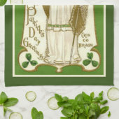 St. Patrick Irish Blessing Religious Shamrocks Theedoek (Gevouwen)