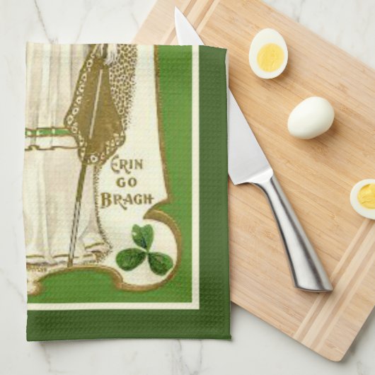 St. Patrick Irish Blessing Religious Shamrocks Theedoek (Quarter Fold)