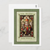St. Patrick Irish Blessings Digital Art Briefkaart (Voorkant / Achterkant)