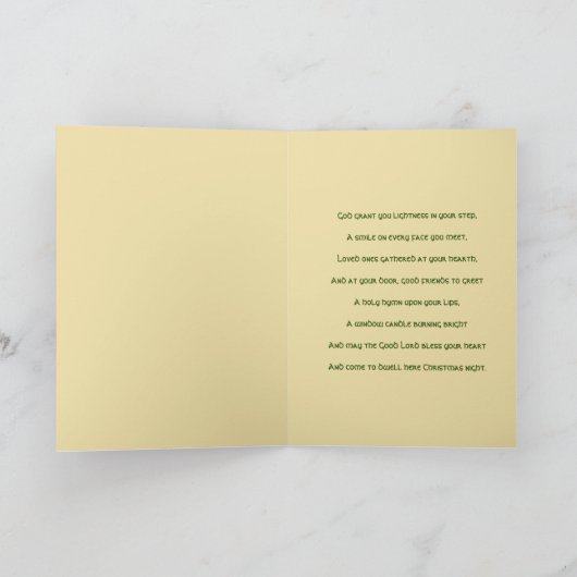  St. Patrick Irish Christmas Blessing Kaart (Binnen)