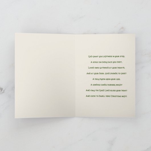  St. Patrick Irish Christmas Blessing Kaart (Binnen)