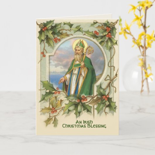 St. Patrick Irish Christmas Blessing Kaart (Gele Bloem)