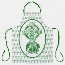 St. Patrick Irish Cross Shamrocks Green katholiek  Schort