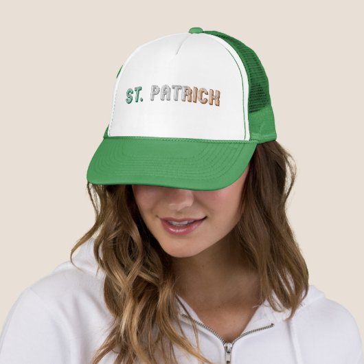 St. Patrick Irish Flag Typography Ireland Funny Trucker Pet (In situ)