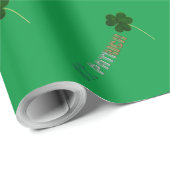 St. Patrick Irish Ireland St. Paddy Typografie Cadeaupapier (Rol Hoek)