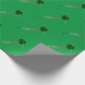 St. Patrick Irish Ireland St. Paddy Typografie Cadeaupapier (Hoek)
