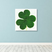 St. Patrick Irish Poem The Deer's Cry Shamrock Canvas Afdruk (Insitu (Houten vloer))