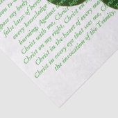 St. Patrick Irish Poem The Deer's Cry Shamrock Tissuepapier (Detail)