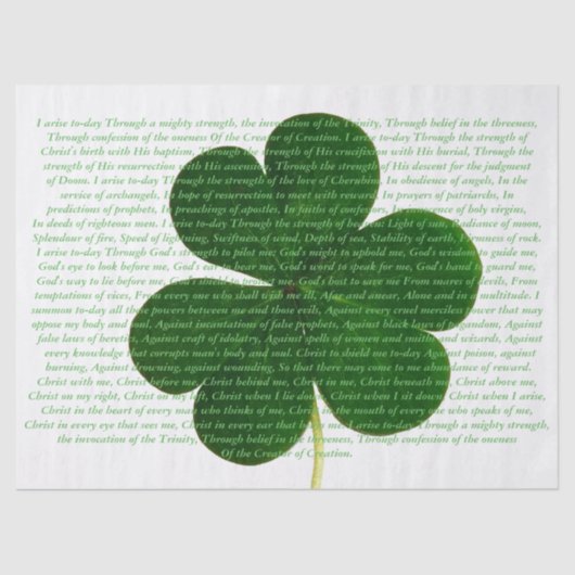 St. Patrick Irish Poem The Deer's Cry Shamrock Tissuepapier (Voorkant)