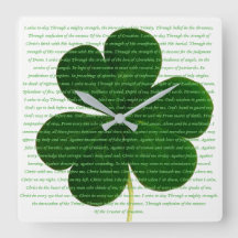 St. Patrick Irish Poem The Deer's Cry Shamrock