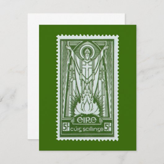 St. Patrick Irish Postage Stamp (Voorkant / Achterkant)