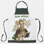 St. Patrick Irish Shamrocks Green Gold katholiek A Schort (Voorkant)
