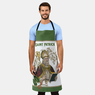 St. Patrick Irish Shamrocks Green Gold katholiek Schort
