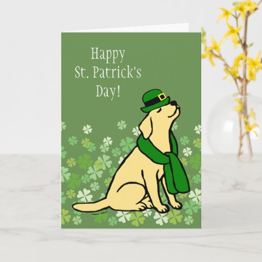 St. Patrick Kaart van Labrador van de Dag de (Gele Bloem)