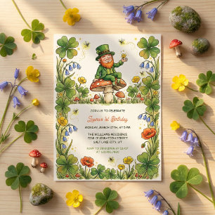 St. Patrick Kabouter 1e Verjaardag Groene Klaver Kaart