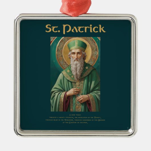 St Patrick Katholiek Kerst Ornament (Voorkant)