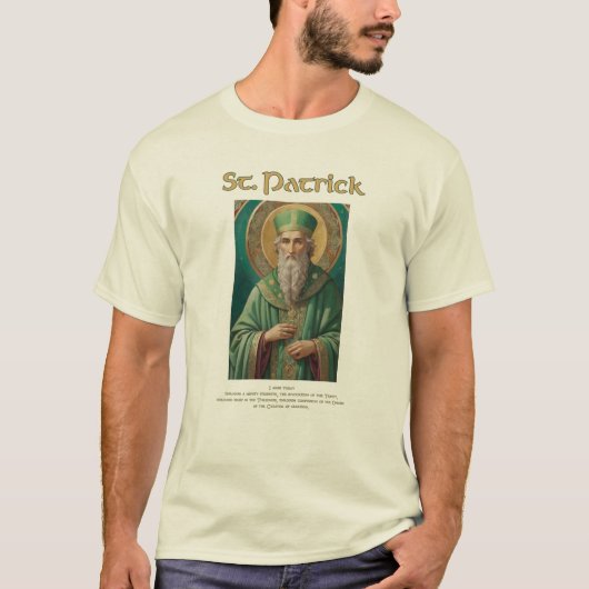 St. Patrick Katholieke Gebed Tee T-shirt (Voorkant)