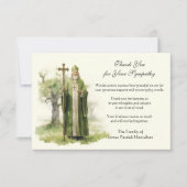 St. Patrick katholieke Ierse sympathie condoleren Bedankkaart (Voorkant)