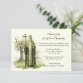 St. Patrick katholieke Ierse sympathie condoleren Bedankkaart (Staand voorkant)