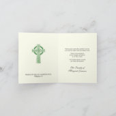 St. Patrick katholieke Irish Celtic Cross condolen Bedankkaart (Binnen)