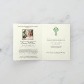 St. Patrick katholieke Irish Celtic Cross condolen Bedankkaart (Binnen)