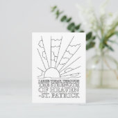 St. Patrick katholieke Prayer Whimsical Coloring Briefkaart (Staand voorkant)