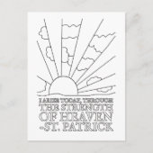 St. Patrick katholieke Prayer Whimsical Coloring Briefkaart (Voorkant)