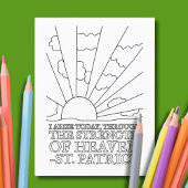 St. Patrick katholieke Prayer Whimsical Coloring Briefkaart