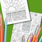 St. Patrick katholieke Prayer Whimsical Coloring P Briefkaart