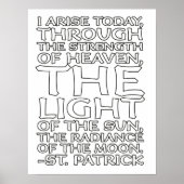 St. Patrick katholieke Prayer Whimsical Coloring Poster (Voorkant)